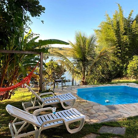 Casa Com Piscina Fundo Pra Represa E Ar Condicionado Casinhabrancadevaranda Ijaci Esterno foto