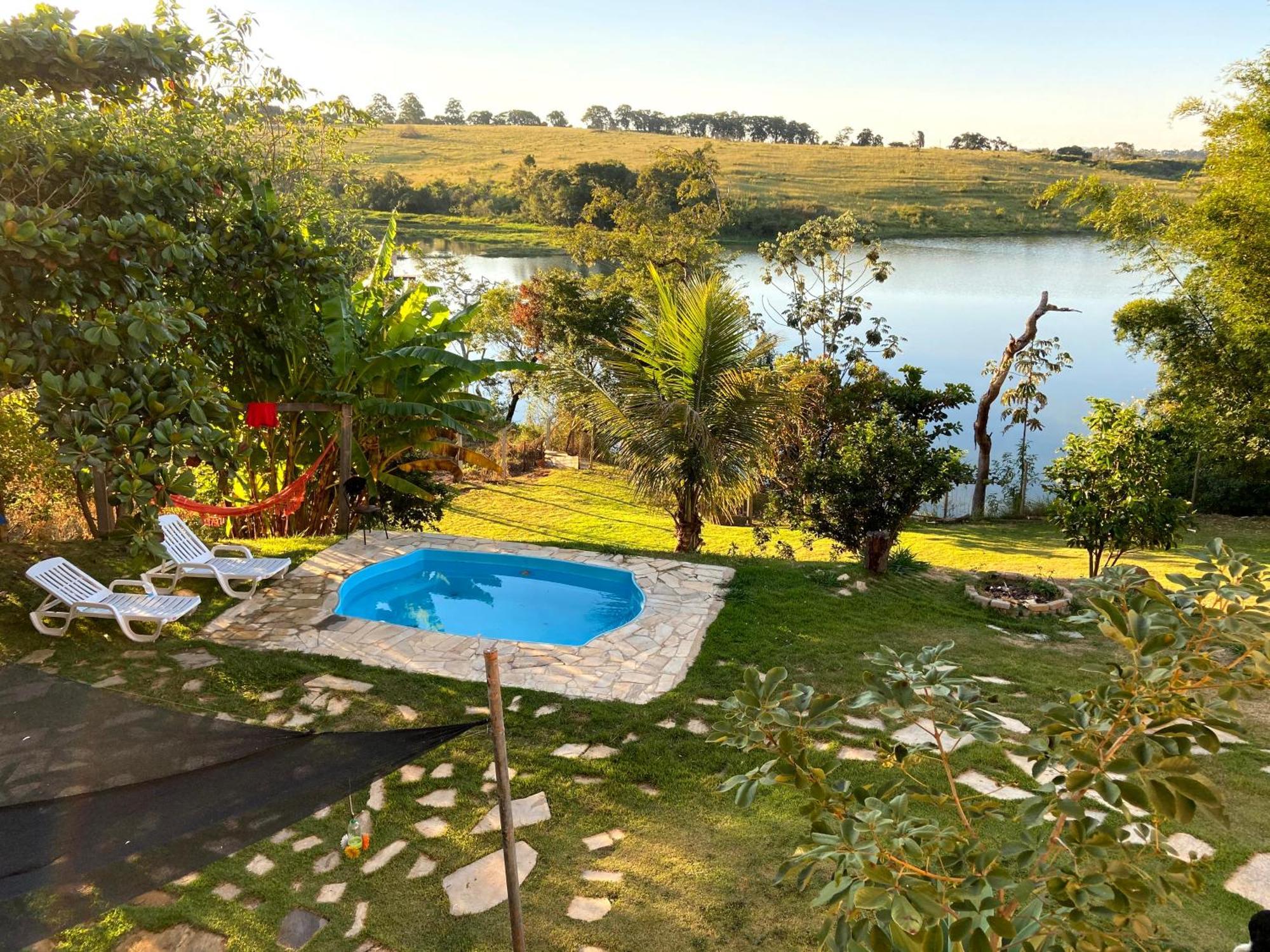 Casa Com Piscina Fundo Pra Represa E Ar Condicionado Casinhabrancadevaranda Ijaci Esterno foto